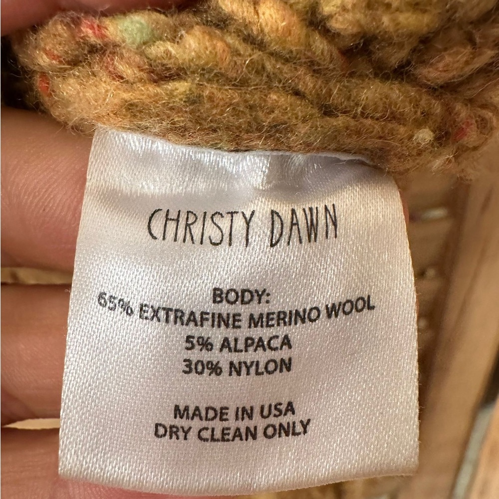 Christy Dawn Frannie Sweater Wool Blend in Yellow Gold size XS - Picture 7 of 7